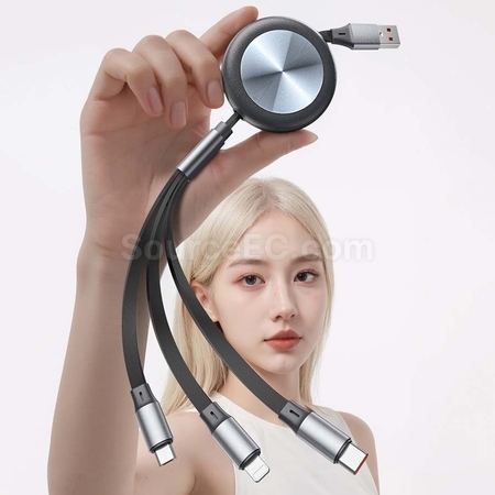 Customization 3 in 1 Retractable Charging Cable Corporate Gifts