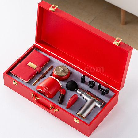 Customization 5-Piece Set: Massage Gun, Office Mug and Notebook Corporate Gifts