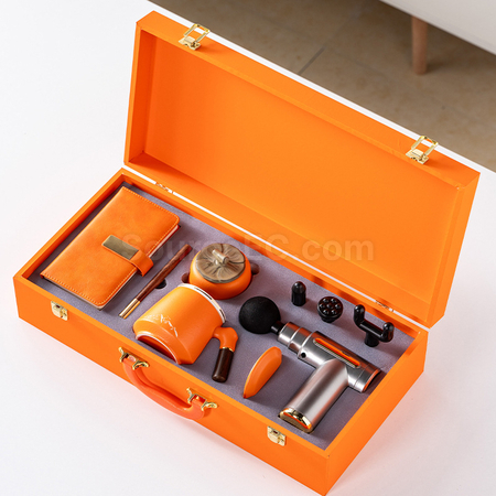 Customization 5-Piece Set: Massage Gun, Office Mug and Notebook Corporate Gifts