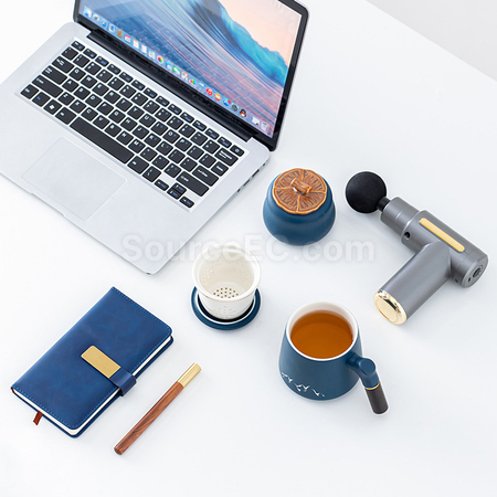 Customization 5-Piece Set: Massage Gun, Office Mug and Notebook Corporate Gifts