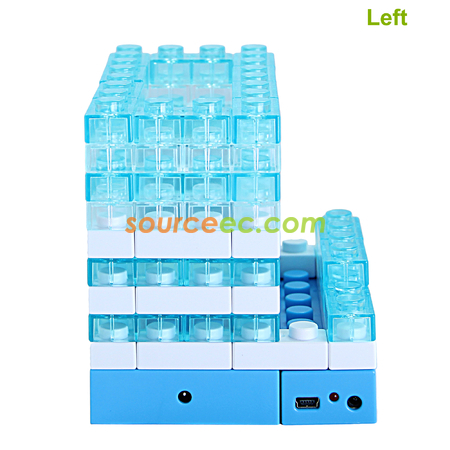 Customization Gattola 5-In-1 Large Brick Pen Holder/USB Hub, Lighting Effect Corporate Gifts