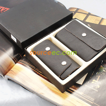 Customization Leather Car Key Case Gift Set Corporate Gifts