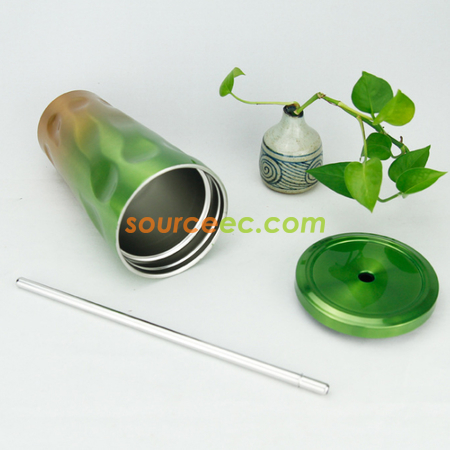 Customization 550ML Double Stainless Steel Straw Cup Corporate Gifts