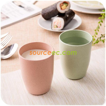 Customization 280ML Wheat Straw Mouthwash Cup Corporate Gifts