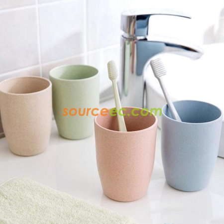 Customization 280ML Wheat Straw Mouthwash Cup Corporate Gifts