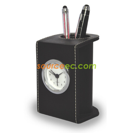 Pen Holder With Clock