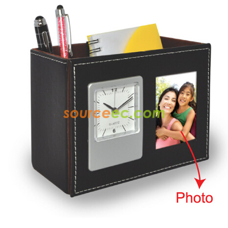 Pen Holder With Clock