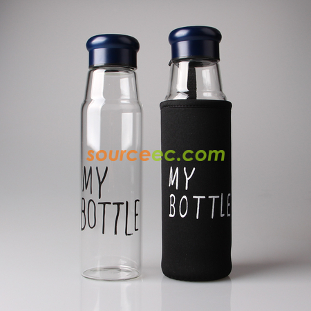 Customization 420ML Portable Thermal Insulation Glass Bottles Corporate Gifts