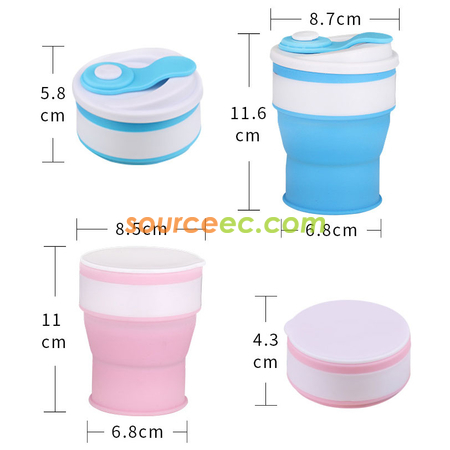 Customization 350ML Silicone Collapsible Coffee Cup Corporate Gifts