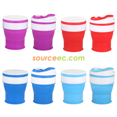 Customization 350ML Silicone Collapsible Coffee Cup Corporate Gifts