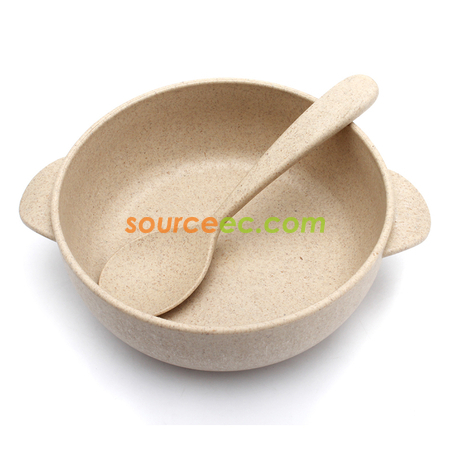 Customization Straw Bowl with Spoon Corporate Gifts