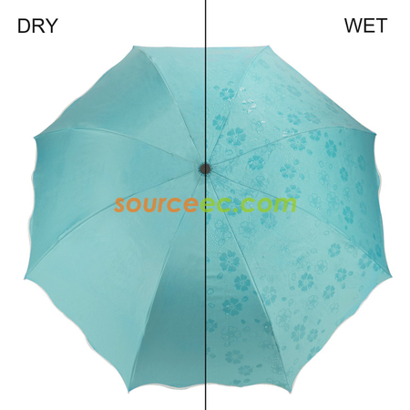 Customization Water Activated Color Changing Flower Print Umbrella Corporate Gifts