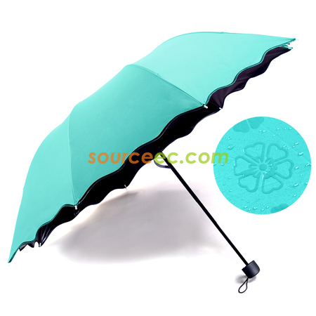 Customization Water Activated Color Changing Flower Print Umbrella Corporate Gifts
