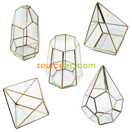 Customization Geometric Glass Terrariums Corporate Gifts