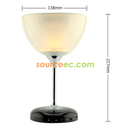 Customization Red Wine Glasses Light Bluetooth Speaker Corporate Gifts