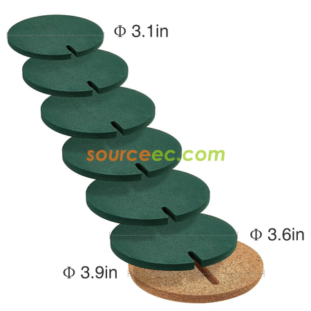 Customization 6-Piece Green Coaster Set Corporate Gifts