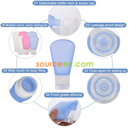 Customization Portable Soft Silicone Travel Bottle Corporate Gifts