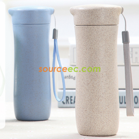 Customization 400ML Wheat Straw Hand Cup Corporate Gifts