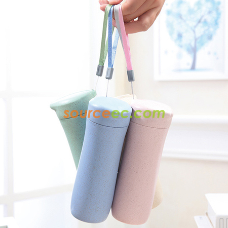 Customization 400ML Wheat Straw Hand Cup Corporate Gifts