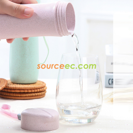 Customization 400ML Wheat Straw Hand Cup Corporate Gifts