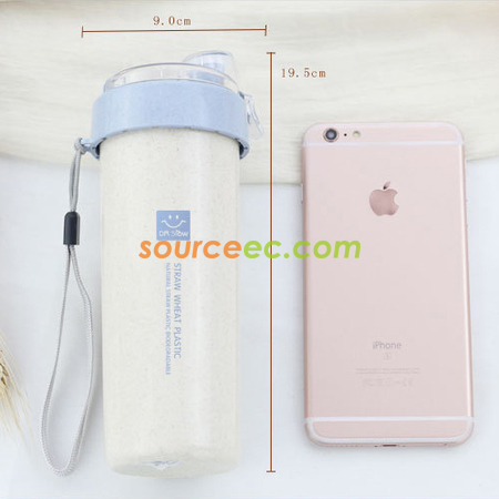 Customization 400ML Wheat Straw Portable Cup Corporate Gifts