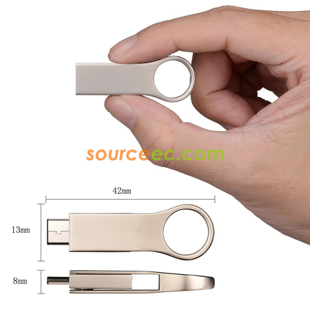 Customization 3 in 1 OTG Metal Flash Drive Corporate Gifts