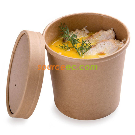 Customization Disposable Kraft Paper Food Containers Corporate Gifts