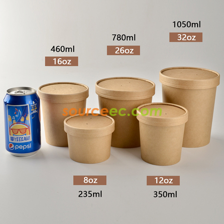 Customization Disposable Kraft Paper Food Containers Corporate Gifts