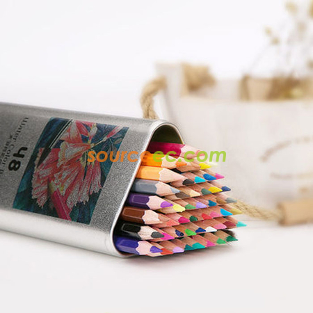 Customization Color Pencil with Triangle Tin Box Corporate Gifts