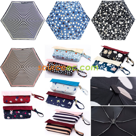 Customization Five-folding Umbrella with Pouch Corporate Gifts