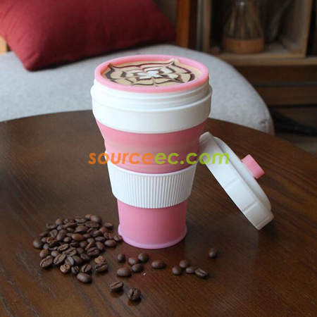 Customization 450ML Silicone Collapsible Coffee Cup Corporate Gifts