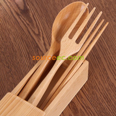 Customization Wooden Cutlery Set Corporate Gifts