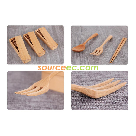 Customization Wooden Cutlery Set Corporate Gifts