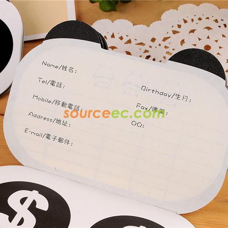 Customization Panda Mini Notebook Corporate Gifts