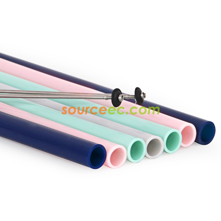 Customization Reusable Portable Collapsible Silicone Straws  Corporate Gifts