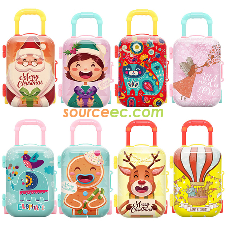 Customization Luggage-shape Tinplate Storage Box Corporate Gifts