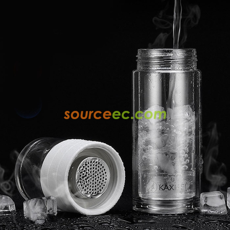 Customization 450 ML Portable Glass Bottle with Infuser Corporate Gifts