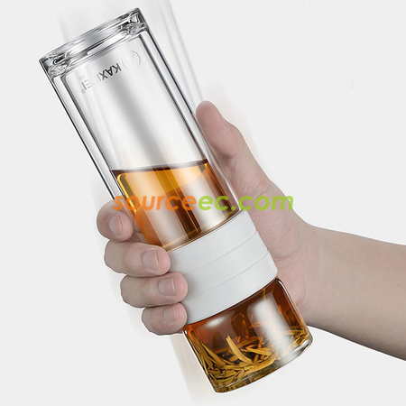 Customization 450 ML Portable Glass Bottle with Infuser Corporate Gifts