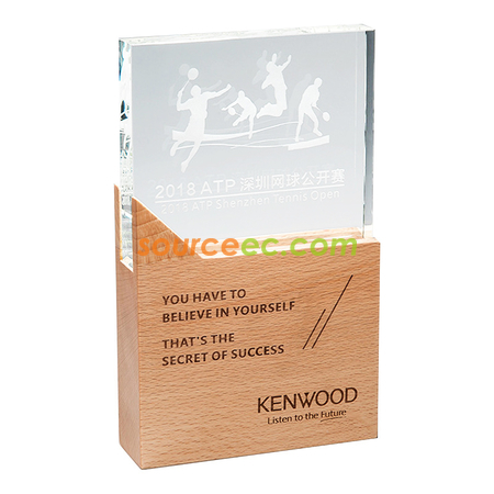 Customization Wooden Crystal Trophy Corporate Gifts