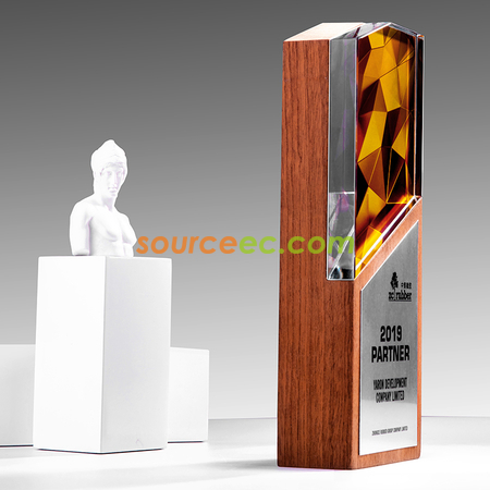 Customization Wooden Crystal Trophy Corporate Gifts