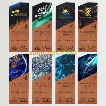 Customization Wooden Crystal Trophy Corporate Gifts