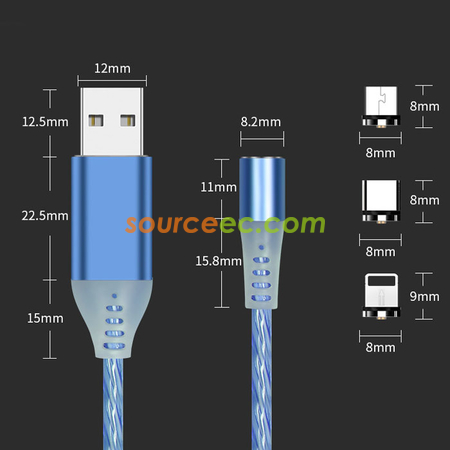 Customization Luminous Magnetic Charging Cable Corporate Gifts