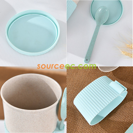 Customization 350ML Wheat Straw Coffee Cup Corporate Gifts