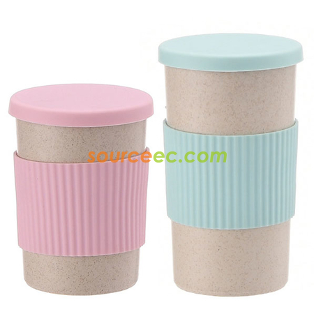 Customization 350ML Wheat Straw Coffee Cup Corporate Gifts