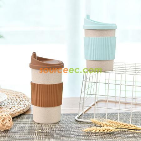 Customization 350ML Wheat Straw Coffee Cup Corporate Gifts
