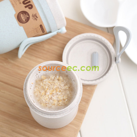 Customization 300ML Wheat Straw Soup Cup Corporate Gifts