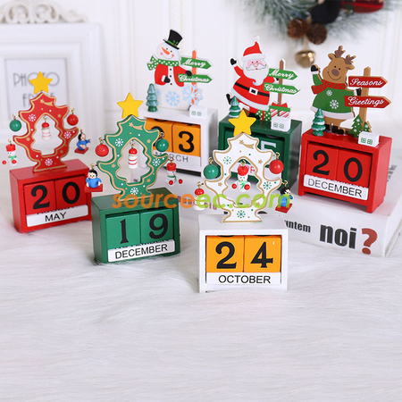 Customization Christmas Tree Wooden Calendar Corporate Gifts