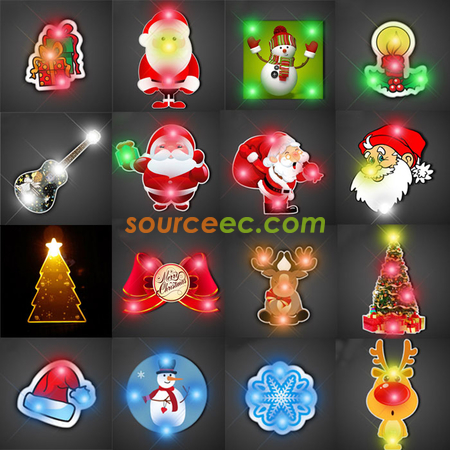 Customization Christmas LED Badge Corporate Gifts