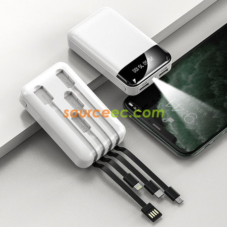 Customization 10000mAh Power Bank with In-Built Type C / Micro / Lightning Corporate Gifts