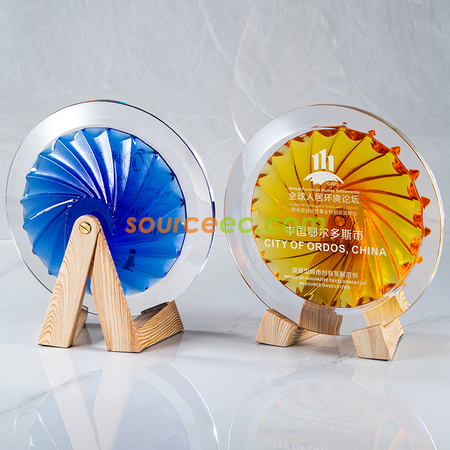 Customization Round Glazed Trophy Corporate Gifts